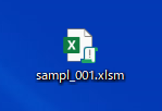 デスクトップ配下のファイル「sampl_001.xlsm」